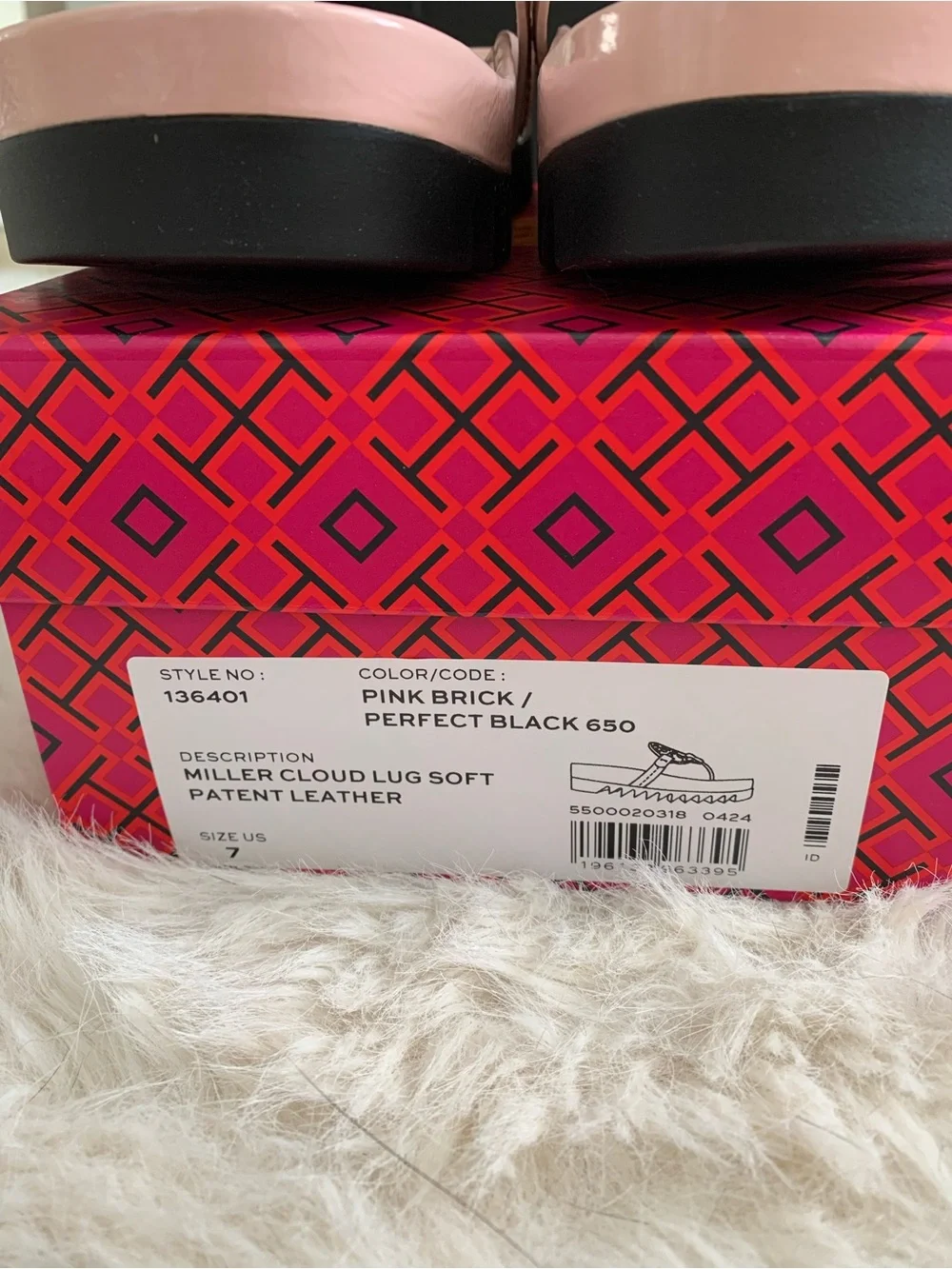 Tory Burch Blush Pink Miller Cloud Lug Sandals